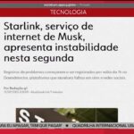 Starlink, serviço de internet de Musk, apresenta instabilidade nesta segunda