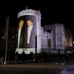 Ativistas anti-Trump projetam fotos relacionadas com caso Epstein no castelo de Windsor